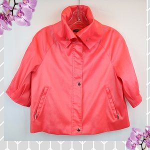 Samuel Dong | Crop Coral Jacket  with High Collar